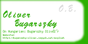 oliver bugarszky business card